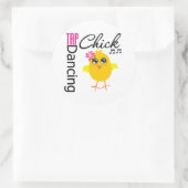 Tik Dansende Chick Ronde Sticker (Tas)