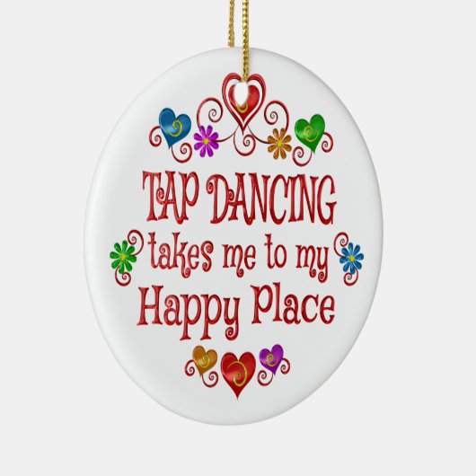 Tik dansende gelukkige plaats keramisch ornament (Rechts)