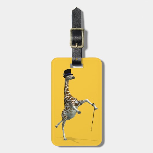 Tik dansende Giraffe Bagagelabel (Voorkant verticaal)