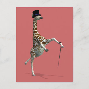 Tik dansende Giraffe Briefkaart