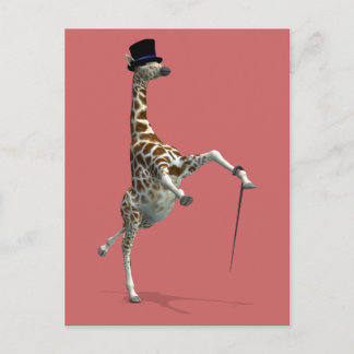 Tik dansende Giraffe Briefkaart