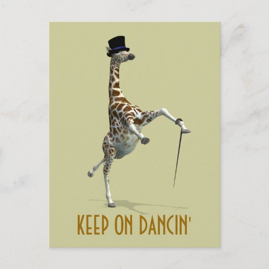 Tik dansende Giraffe Briefkaart (Voorkant)