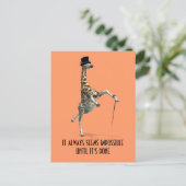 Tik dansende Giraffe Briefkaart (Staand voorkant)