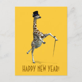 Tik dansende Giraffe Feestdagenkaart