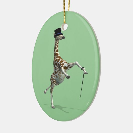 Tik dansende Giraffe Keramisch Ornament (Links)