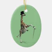 Tik dansende Giraffe Keramisch Ornament (Achterkant)
