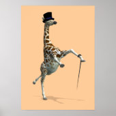 Tik dansende Giraffe Poster (Voorkant)
