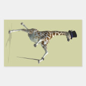 Tik dansende Giraffe Rechthoekige Sticker (Voorkant)