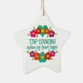Tik dansende hartslag Happy Keramisch Ornament (Rechts)