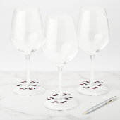 Tik dansende schoenen wijnglaslabel (Set)