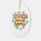 Tik dansende spaarkjes keramisch ornament (Links)