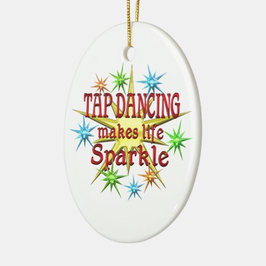 Tik dansende spaarkjes keramisch ornament (Links)