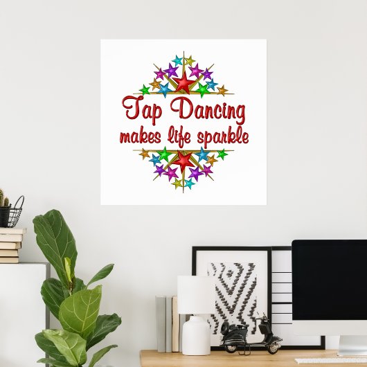 Tik dansende spaarkjes poster (Thuiskantoor)