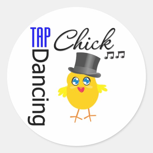 Tik dansende steen 3 ronde sticker (Voorkant)