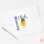 Tik dansende steen 3 ronde sticker (Envelop)