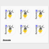 Tik dansende steen 3 ronde sticker (Vel)