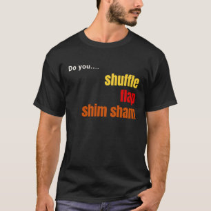 Tik danser met kraanterminologie, schuim, et t-shirt