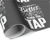 Tik danser Musical Notes Step Dance Teacher Cadeaupapier (Rol Hoek)