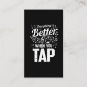 Tik danser Musical Notes Step Dance Teacher Visitekaartje (Voorkant)