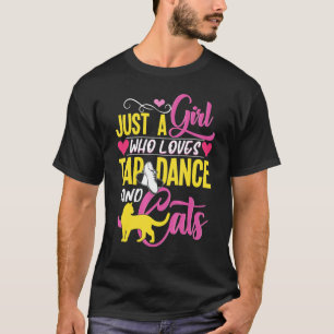 Tik danserkat gewoon een meisje t-shirt