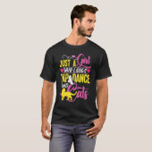 Tik danserkat gewoon een meisje t-shirt (Voorkant volledig)