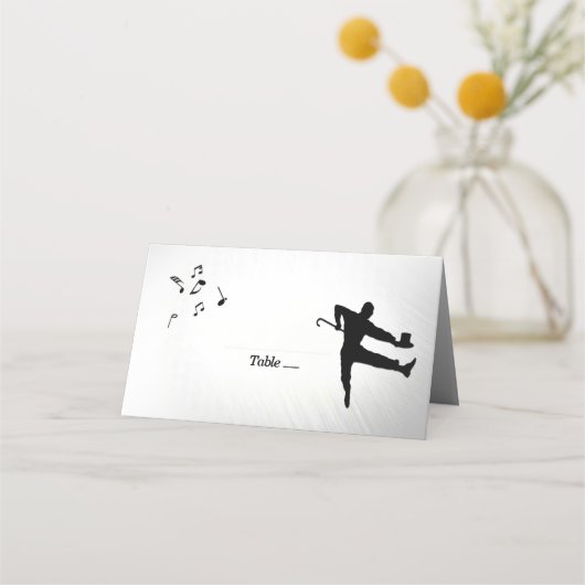 Tik dansers plaatsen kaarten plaatskaartje (Voorkant)