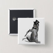 Tik danskat vierkante button 5,1 cm (Voorkant /achterkant)