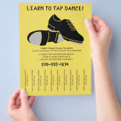 Tik dansklassen dansende lessen scheuren uit strok flyer (Hand)