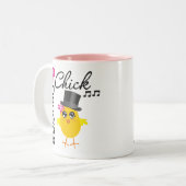 Tik danskoppeling 2 tweekleurige koffiemok (Voorkant links)