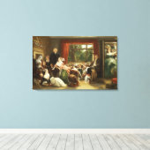 Tik de Slipper bij de buurvrouw Flamborough.. Canvas Afdruk (Insitu (Houten vloer))