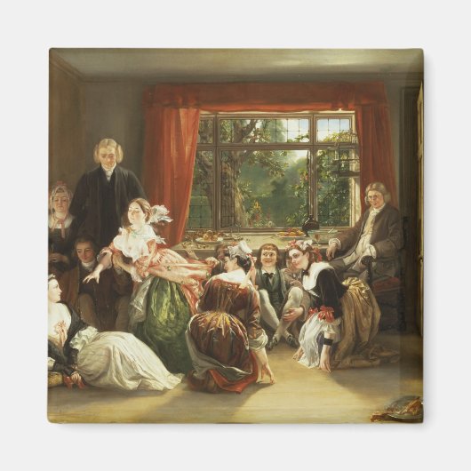 Tik de Slipper bij de buurvrouw Flamborough.. Magneet (Voorkant)