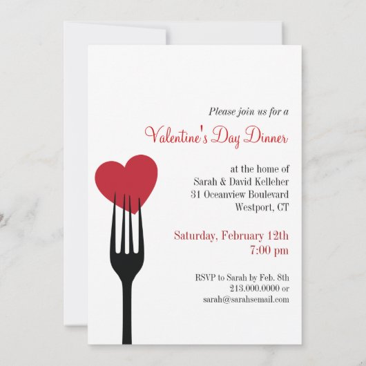 Tik een vork in mijn Valentijn uitnodiging (Achterkant)