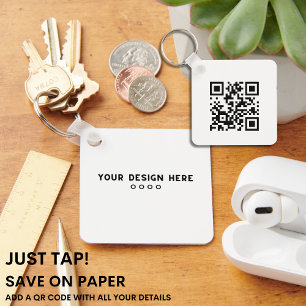 TIK GEWOON QR Code Visitekaartje FINANCE SERVICE Sleutelhanger