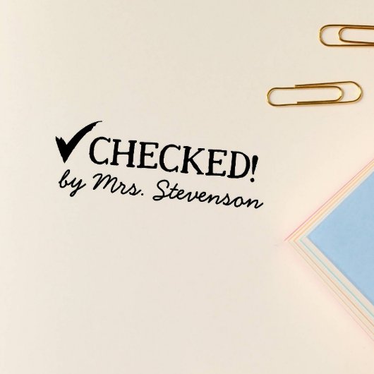 Tik goedgekeurde klaslokaal gecontroleerd huiswerk rubberstempel