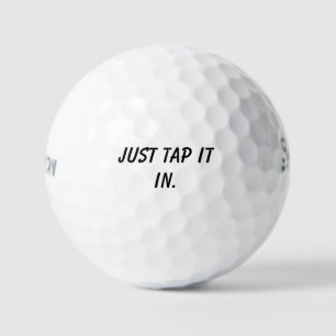 'Tik het gewoon in' Humor Motivatie Cadeau Golfballen