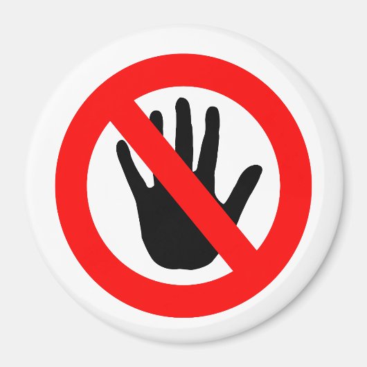 Tik het teken niet aan magneet (Voorkant)