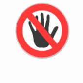 Tik het teken niet aan sticker (Voorkant)