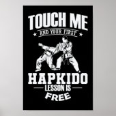 Tik me aan en je eerste hapkido-les is gratis poster (Voorkant)