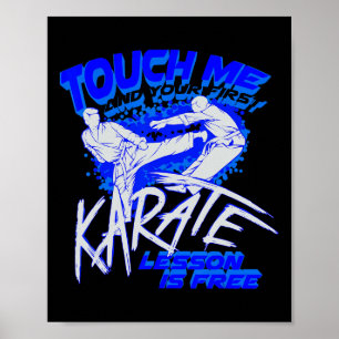 Tik me aan en je eerste Karate Lesson is gratis ca Poster