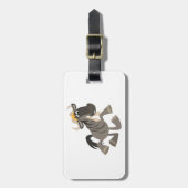 Tik met Cartoon om Wildebeest Bagagelabel te danse (Voorkant verticaal)