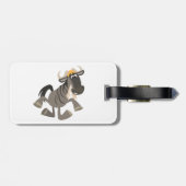 Tik met Cartoon om Wildebeest Bagagelabel te danse (Achterkant horizontaal)