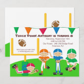 Tik neer! Football Team Birthday Uitnodiging (Voorkant / Achterkant)