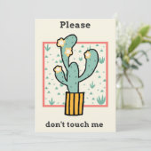 Tik niet op Cactus Save The Date (Staand voorkant)