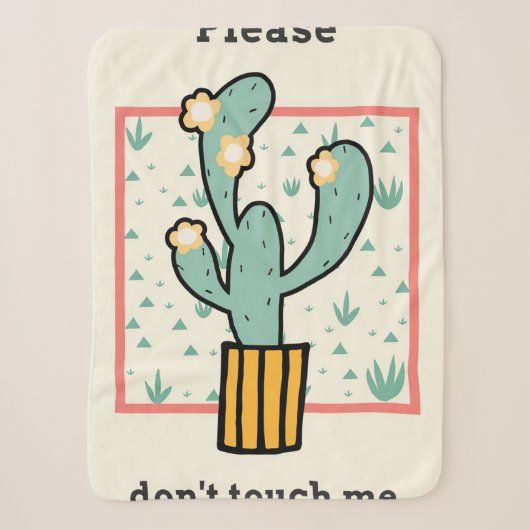 Tik niet op Cactus Sherpa Deken (Voorkant)