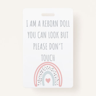 Tik niet op het Label van de ongeboren Doll Car Se Badge