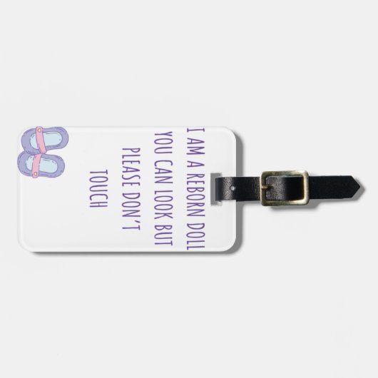 Tik niet op het Label van de ongeboren Doll Car Se Bagagelabel (Voorkant horizontaal)