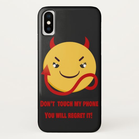 Tik niet op Hoesje-Mate Barely iPhone X Case-Mate iPhone Case (Achterkant)