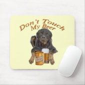 Tik niet op Mijn bier Rottweiler Mousepad Muismat (Met muis)
