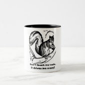 Tik niet op Mijn noten Tweekleurige Koffiemok (Center)