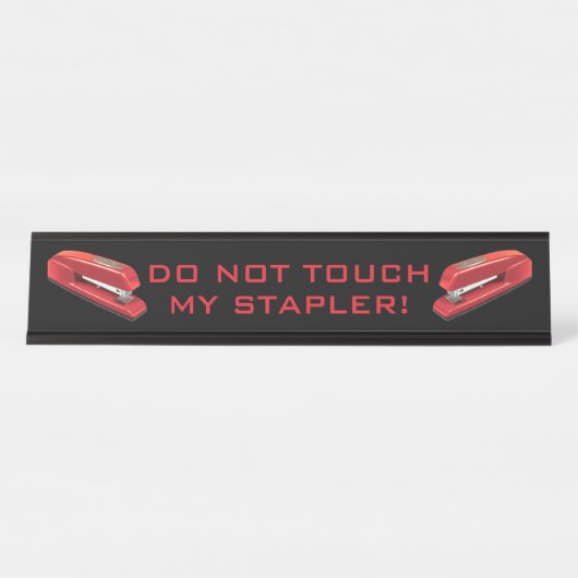 Tik niet op mijn tas bureau naambordje (Voorkant)